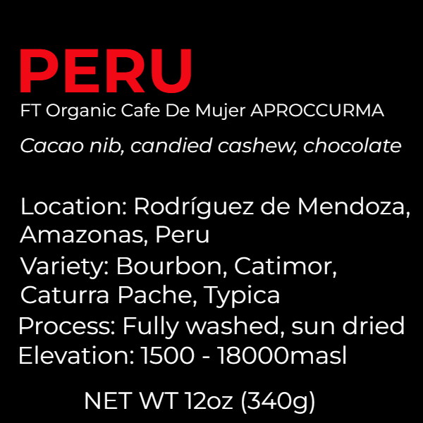 PERU - FT Organic Cafe De Mujer APROCCURMA